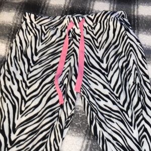 Zebra print pajama pants